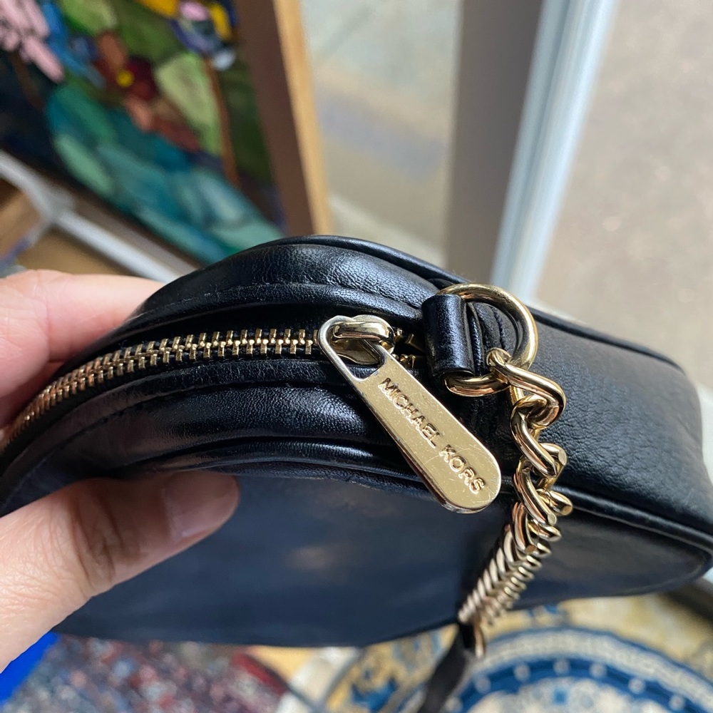 Mini Michael Kors Leather Trim Calf Hair Crossbody Bag - Picture 6 of 9